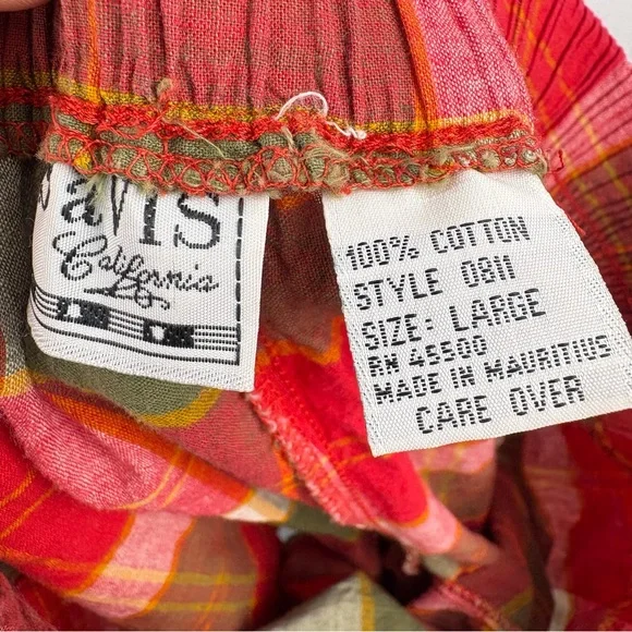 Vintage Vis a Vis Plaid Halter Top and Shorts Set Large Designer - Picture 7 of 11